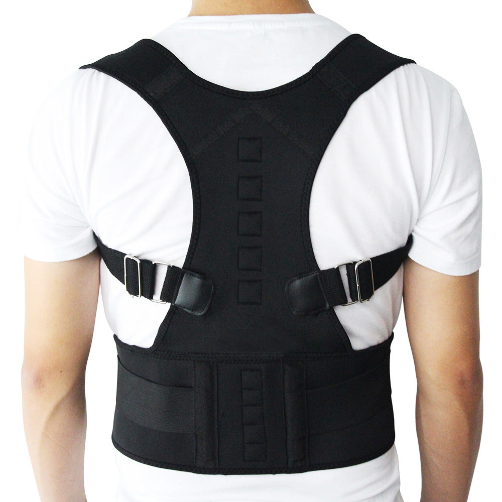 ZAMORA MART back support belt designed for shoulder and back relief, shown in black with adjustable straps.