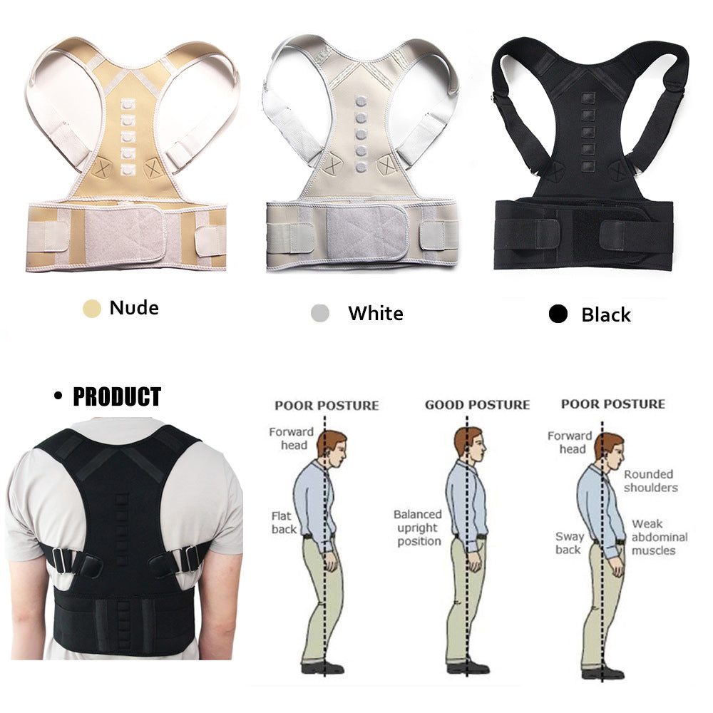 ZAMORA MART shoulder back support belt with adjustable straps and padded design for lumbar and shoulder relief.
