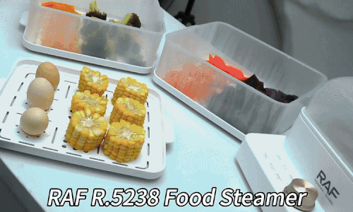 ZAMORA MART RAF food steamer with multiple steaming tiers for healthy cooking in a compact appliance