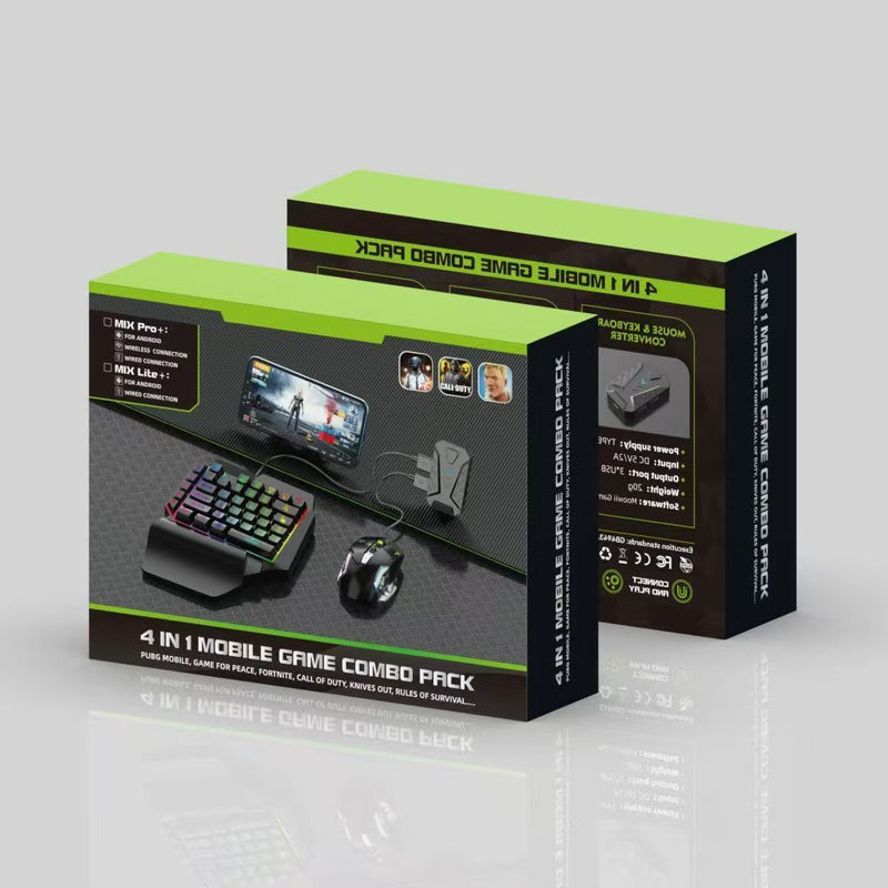 ZAMORA MART 4 in 1 mobile game pack featuring four popular mobile games on a smartphone screen.