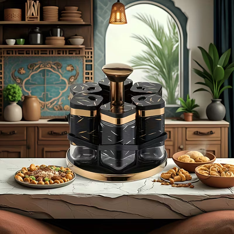 360° Rotating Spice Carousel Rack - Zamora Mart