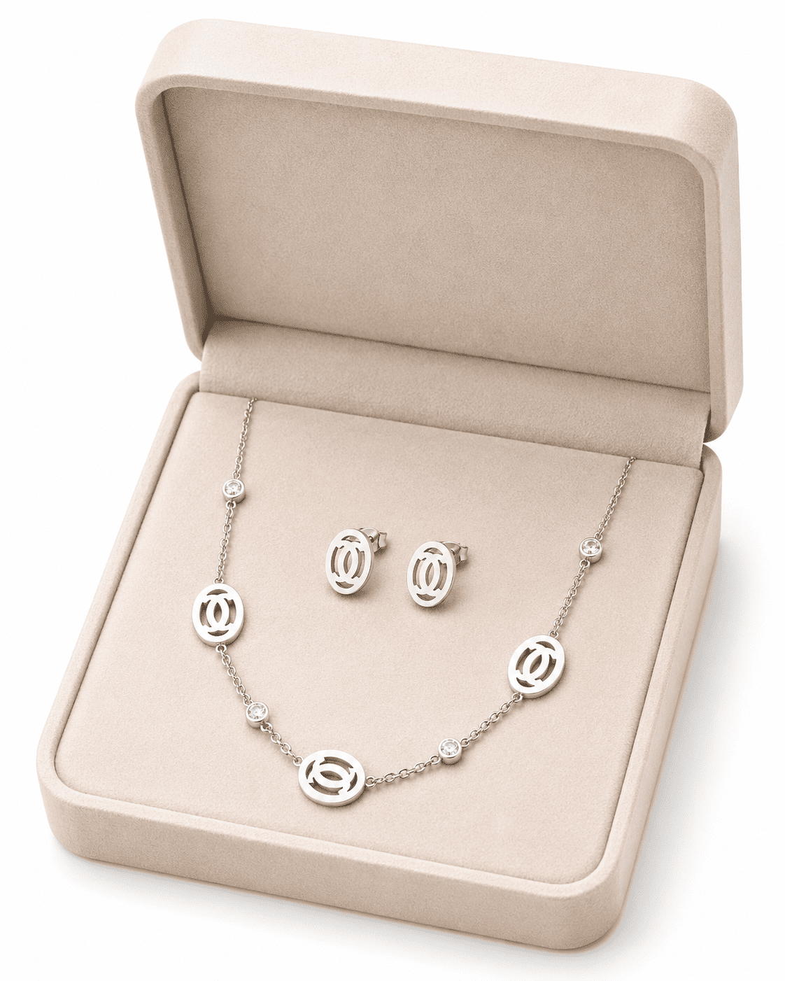 Silver geometric jewelry piece from ZAMORA MART featuring modern, angular design and polished silver finish.