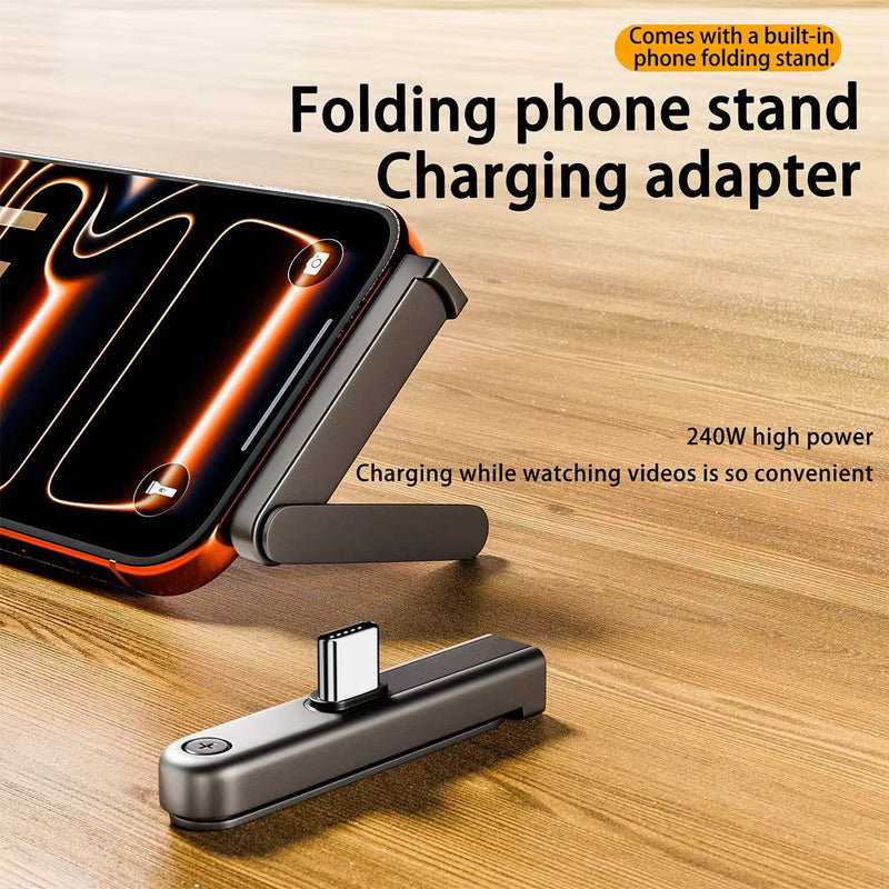 ZAMORA MART USB-C phone stand adapter holding a smartphone in a vertical position for easy viewing and hands-free use.