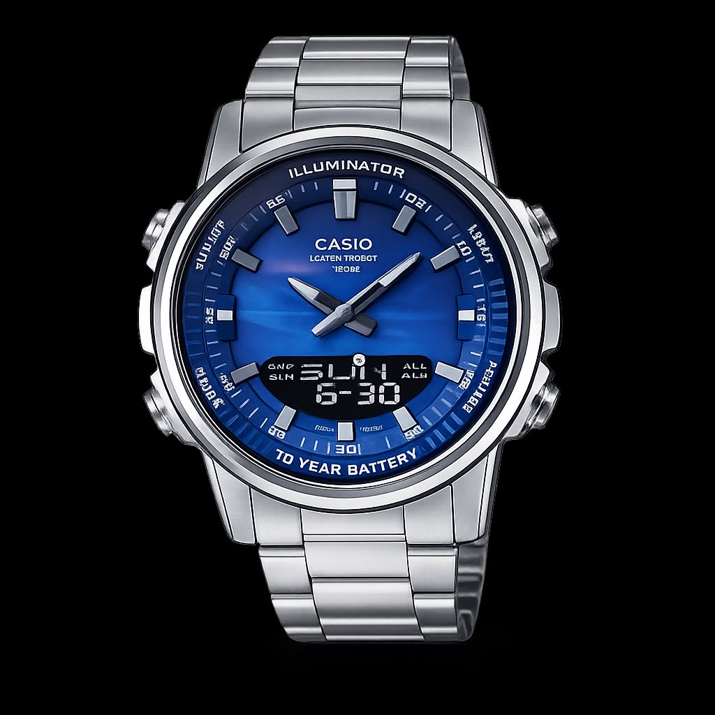 ZAMORA MART turquoise dial watch with silver strap, showing a close-up of the stylish watch face and elegant design.