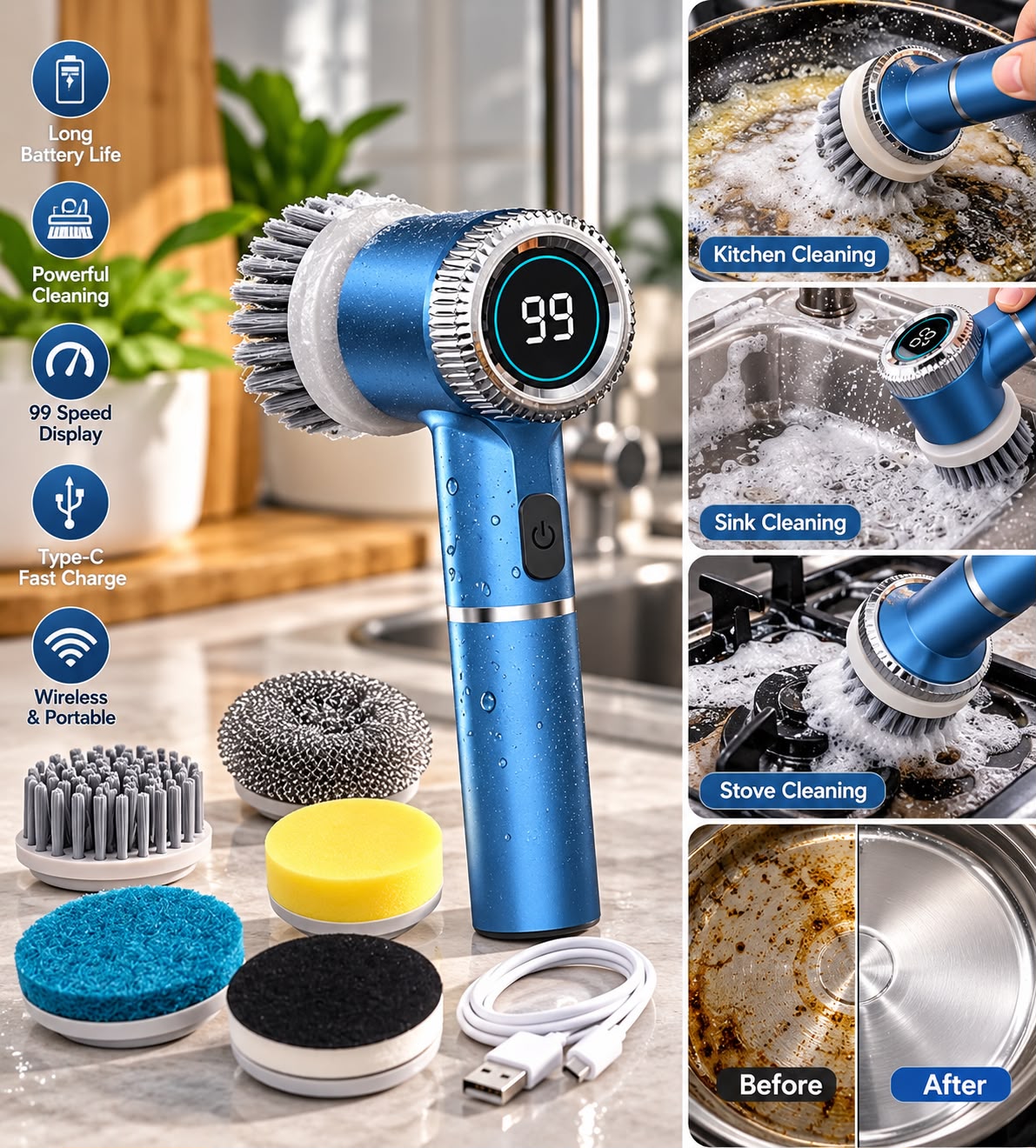 5 in-1-Electric Cleaning Brush