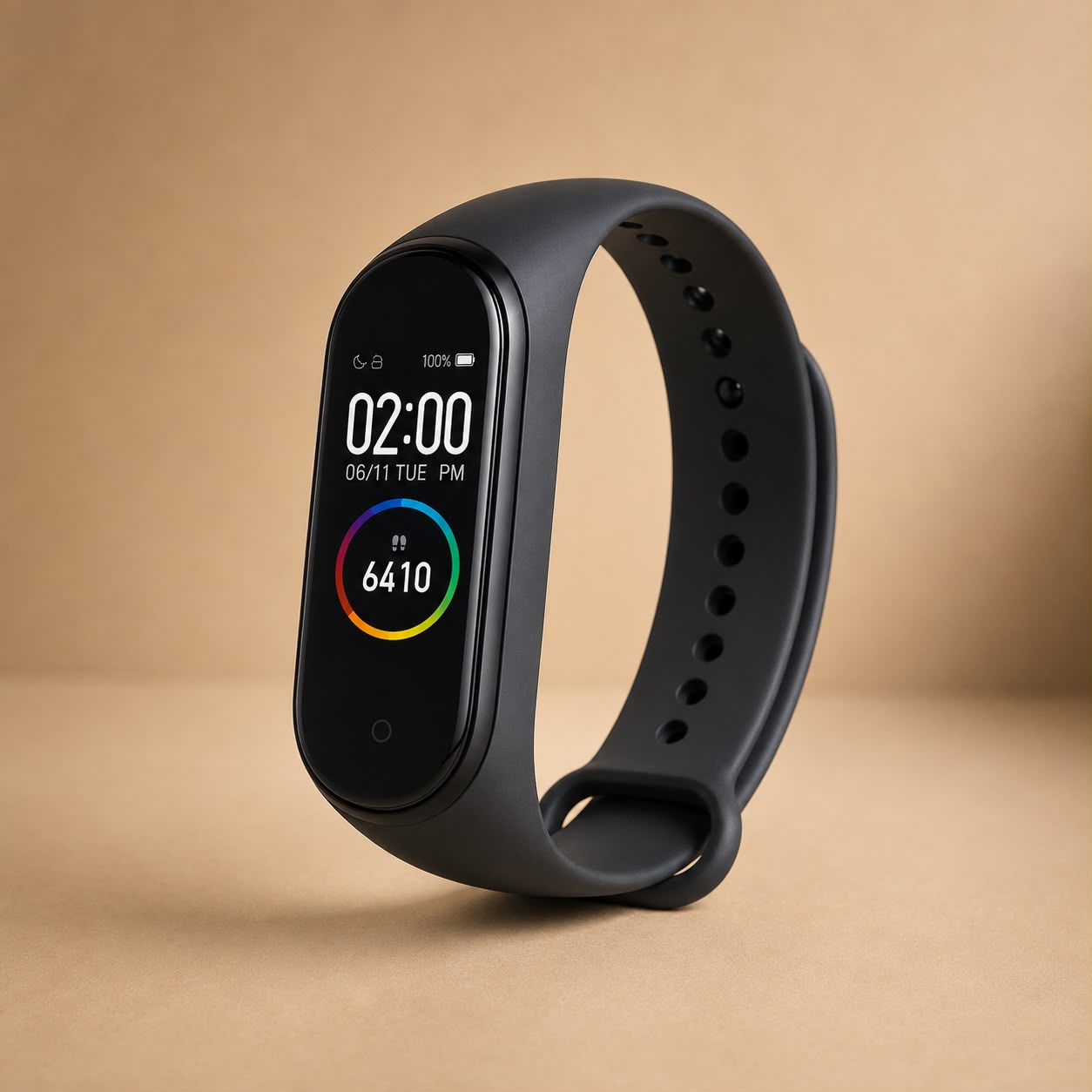 ZAMORA MART smart fitness watch with digital display, fitness tracker, and black band on a white background.