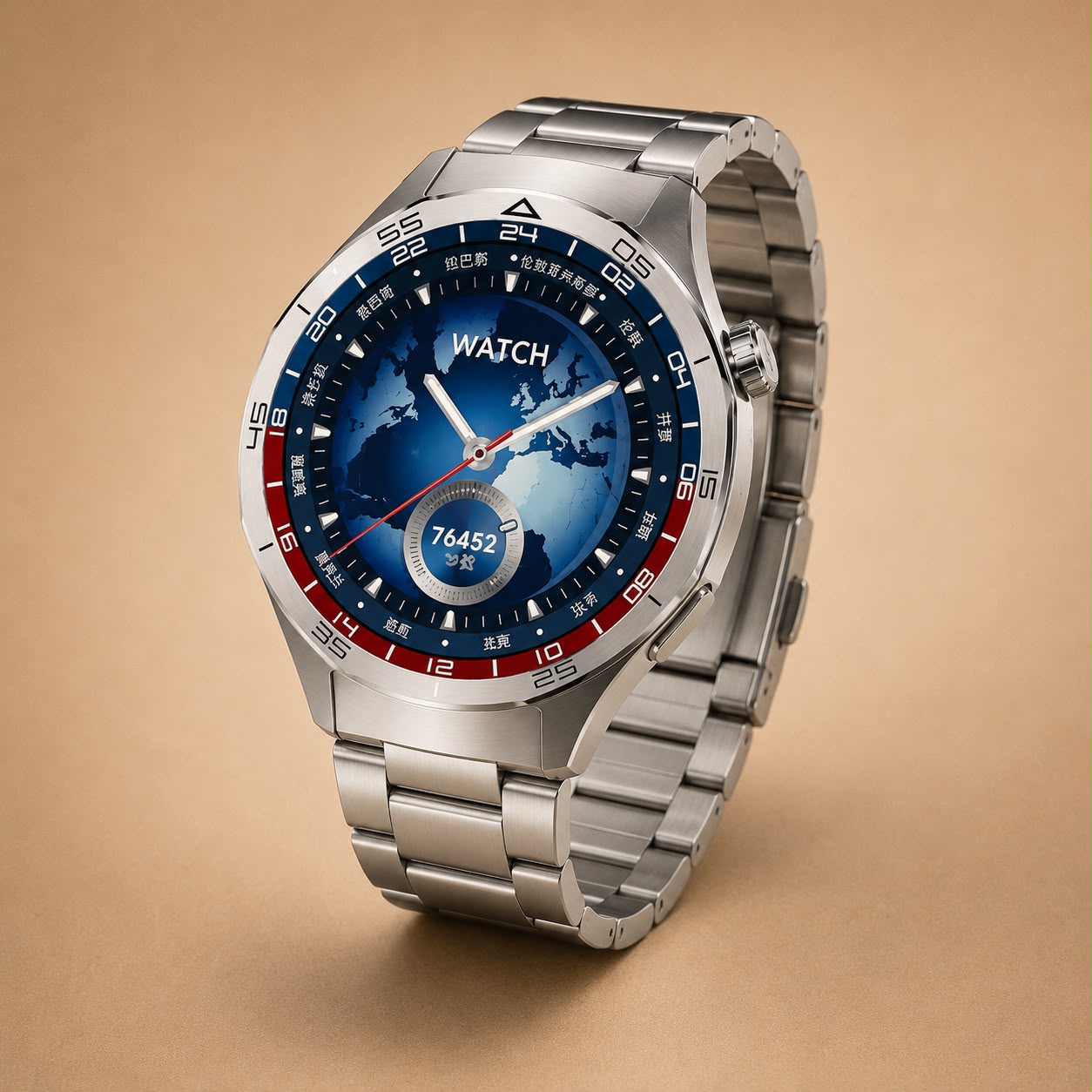 ZAMORA MART X-inova X5 Pro+ smartwatch with digital display, black band, and sleek design on white background.