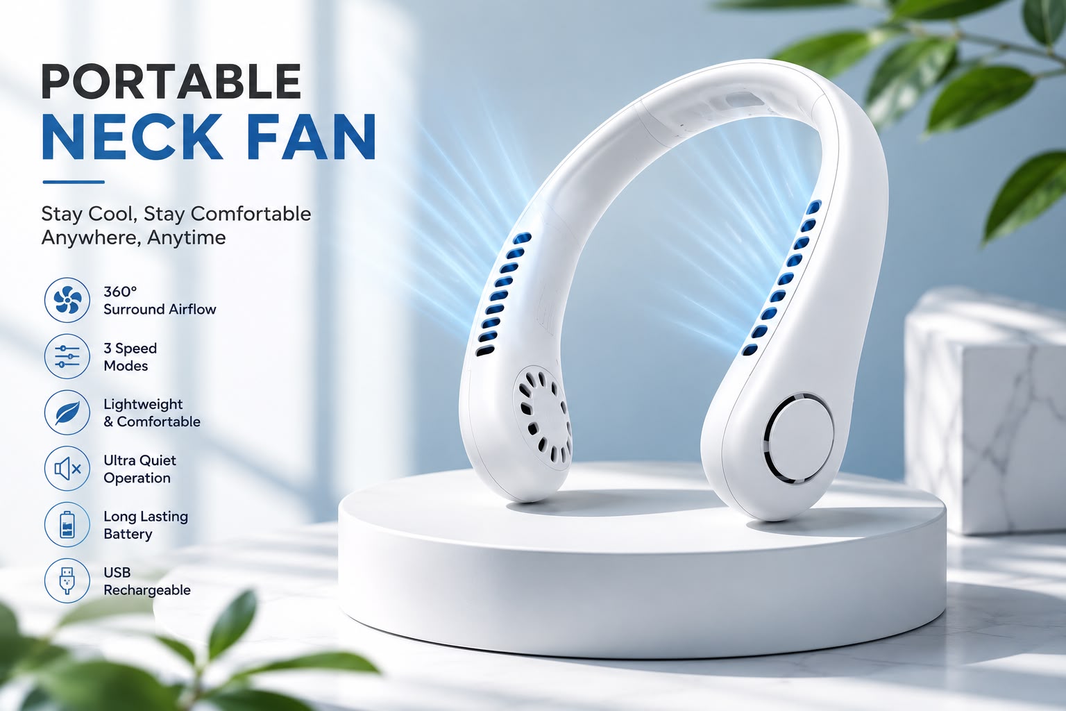 Neck Hanging Fan