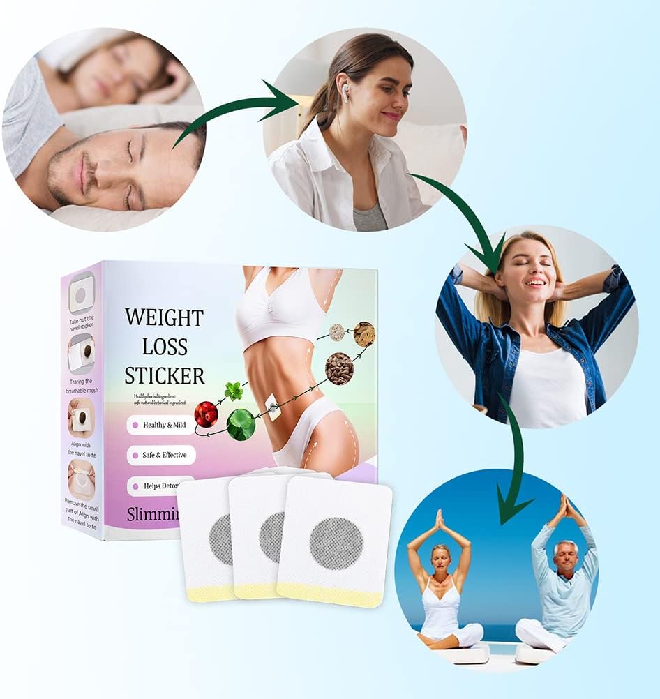 ZAMORA MART abdomen slimming patch pack with 30 adhesive patches for targeted belly fat reduction and skin tightening.