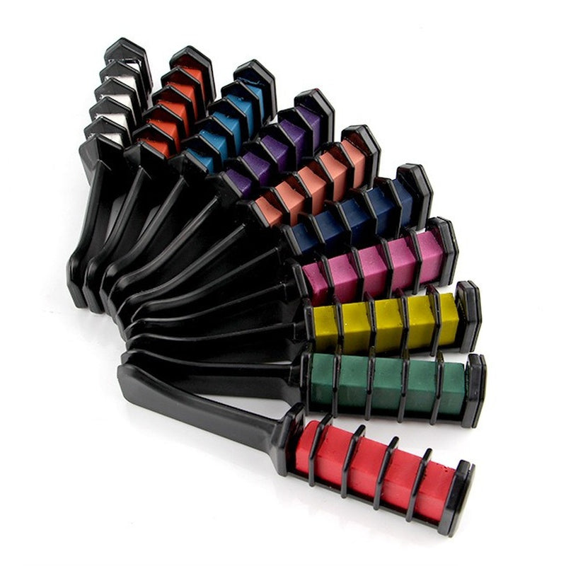 Six ZAMORA MART hair dye combs, black plastic hair combs with fine and wide teeth for easy hair coloring and styling.