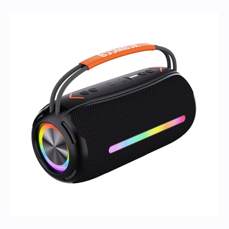 ZAMORA MART Pro Wireless Speaker with sleek black design, portable and compact for high-quality audio on the go.
