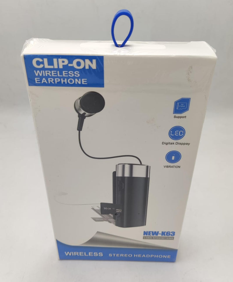 ZAMORA MART clip-on retractable headset with adjustable cord and lightweight design for hands-free audio use.