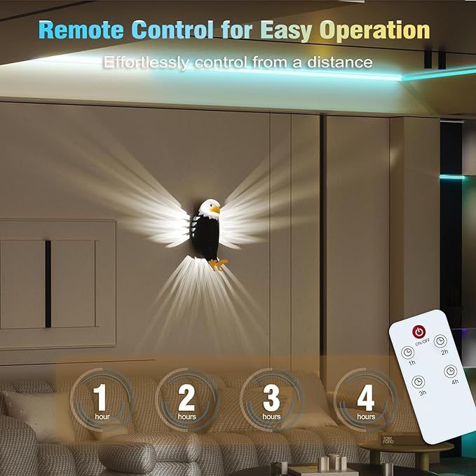 Decorative eagle-shaped light by ZAMORA MART, illuminated decor piece with detailed eagle design for home or event decoration.