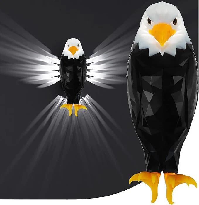 Decorative eagle-shaped light from ZAMORA MART, featuring a detailed design ideal for home or outdoor decor.
