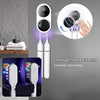 ZAMORA MART automatic sensing toothbrush in white and blue with sleek design, featuring dual sensors for thorough cleaning.
