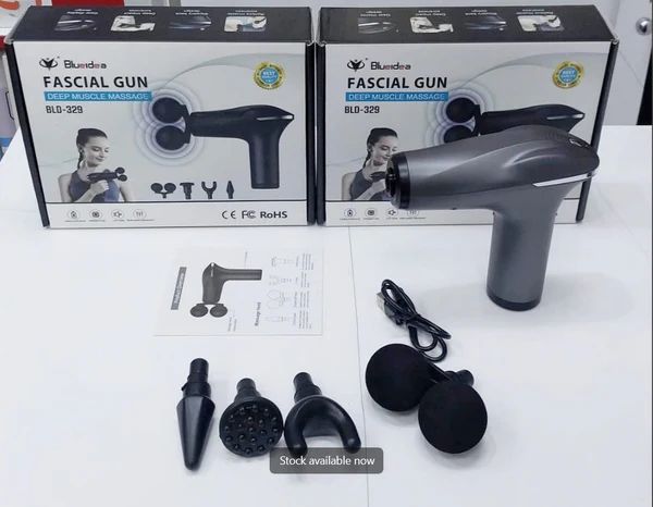 Electric ZAMORA MART muscle massage gun with dual heads for deep muscle relief and relaxation.