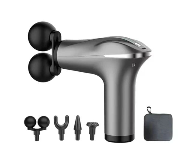 Electric double muscle massage gun by ZAMORA MART for deep tissue relief and muscle recovery.