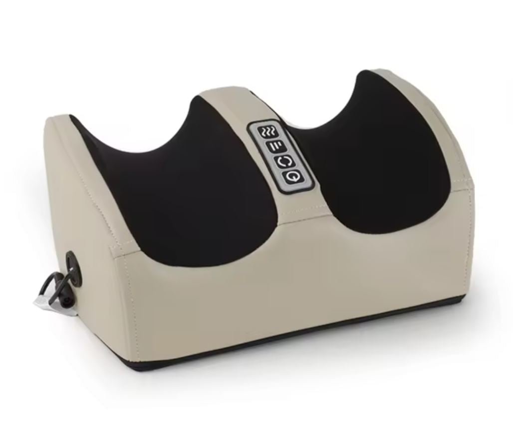 ZAMORA MART electric foot massager with cushioned pads and control panel for relaxing foot therapy.