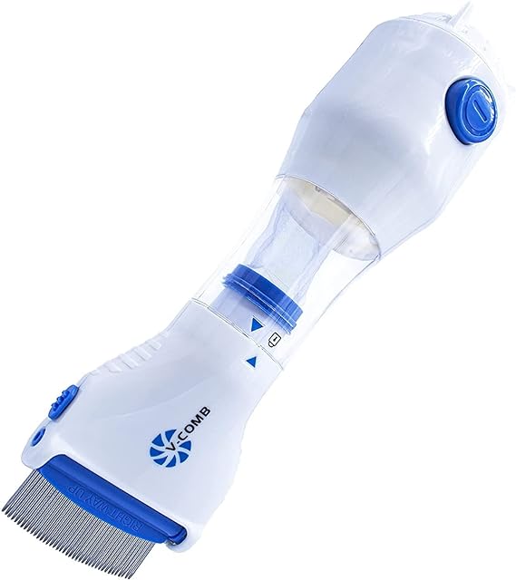 ZAMORA MART electric head lice comb with fine metal teeth for effective lice removal and scalp grooming.