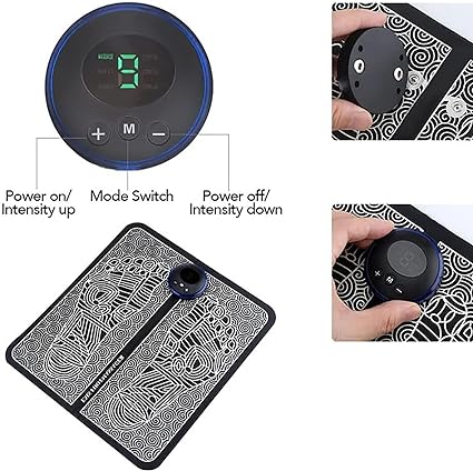 ZAMORA MART EMS foot massager mat with textured surface for soothing foot therapy and relaxation.
