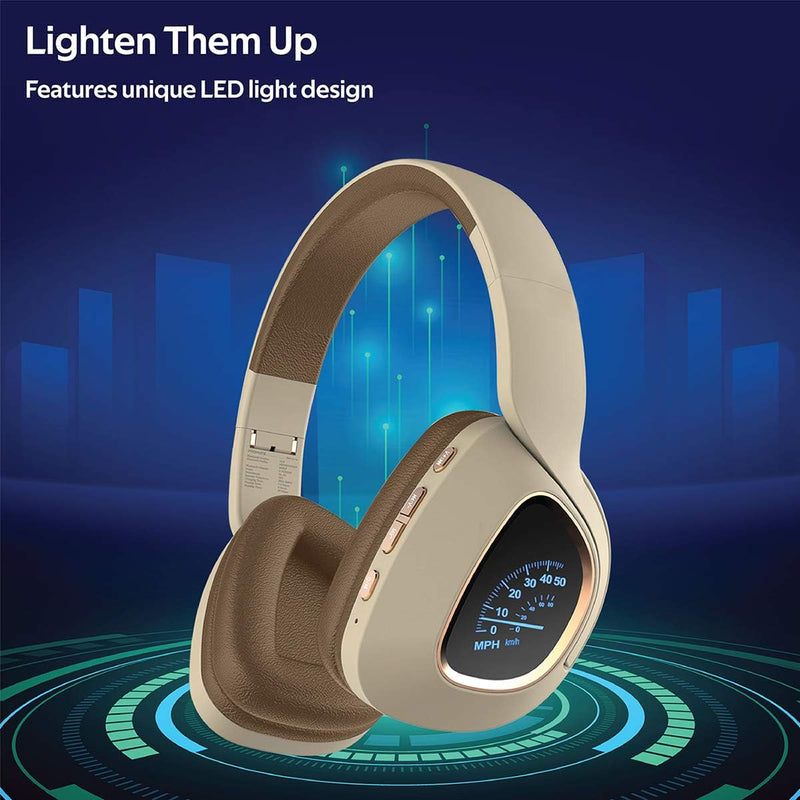 ZAMORA MART flashing wireless headphones with colorful LED lights, over-ear design, and adjustable headband for comfortable listening.