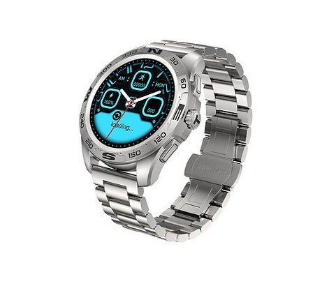 ZAMORA MART Haino Teko RW-23 smartwatch displaying digital time and health tracking features on a sleek black band.