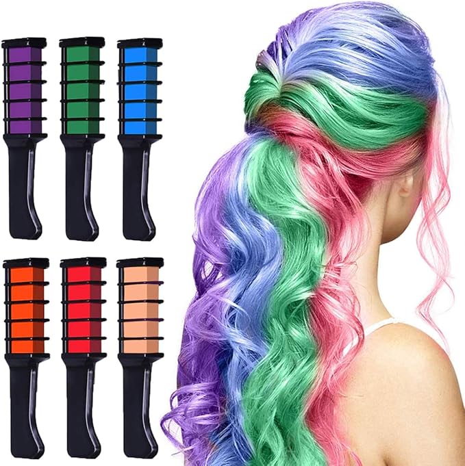 Six ZAMORA MART hair dye combs displayed in a pack, designed for easy hair coloring and sectioning.