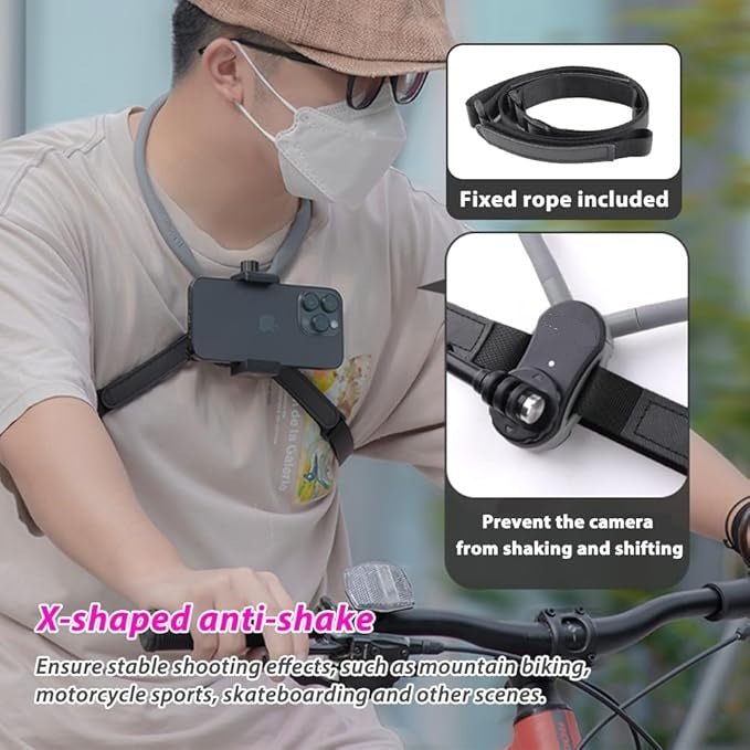 ZAMORA MART neck hanging phone holder with adjustable strap, designed to securely hold a smartphone around the neck.