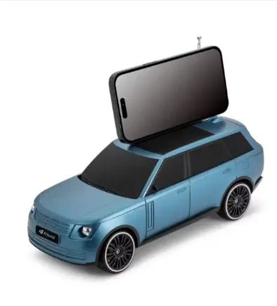 Wireless ZAMORA MART speaker with built-in mobile holder, compact design, and portable for on-the-go music and device convenience.