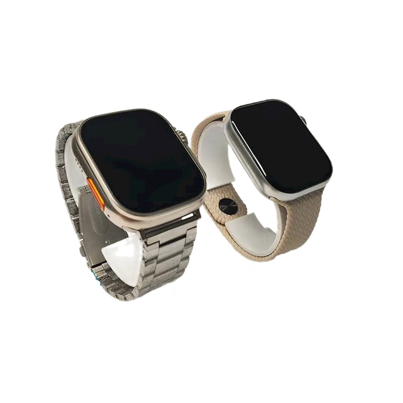 ZAMORA MART HM23 Couples Smart Watch set with matching black bands, designed for couples to wear together.