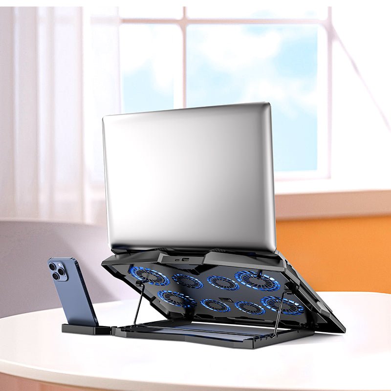 ZAMORA MART Monte Notebook Cooling Fan in black, portable USB-powered cooling fan for laptops with adjustable speed.
