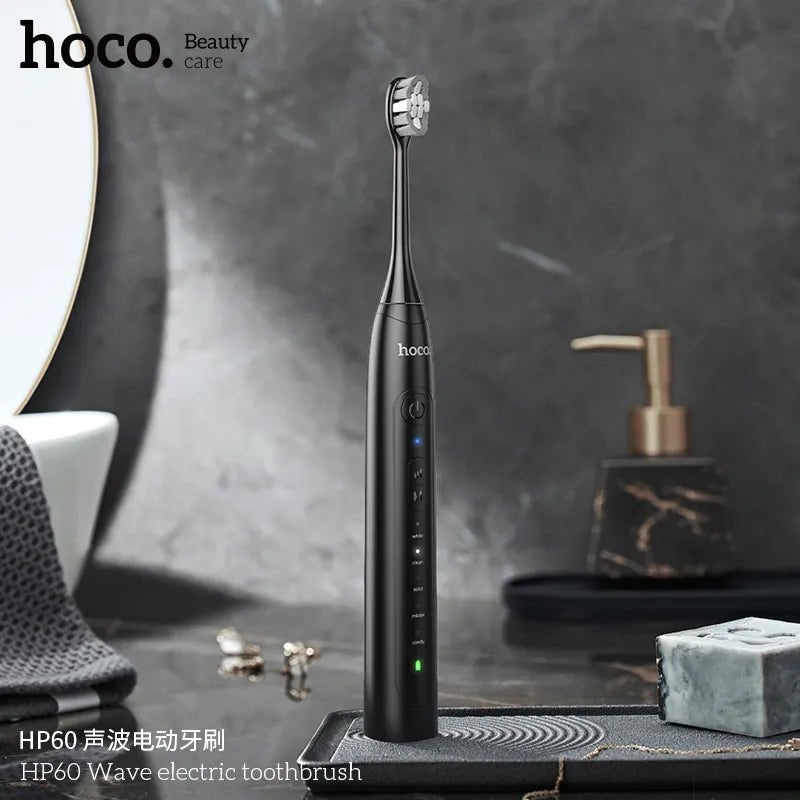 ZAMORA MART Wave electric toothbrush with sleek design and brush head for effective dental cleaning.