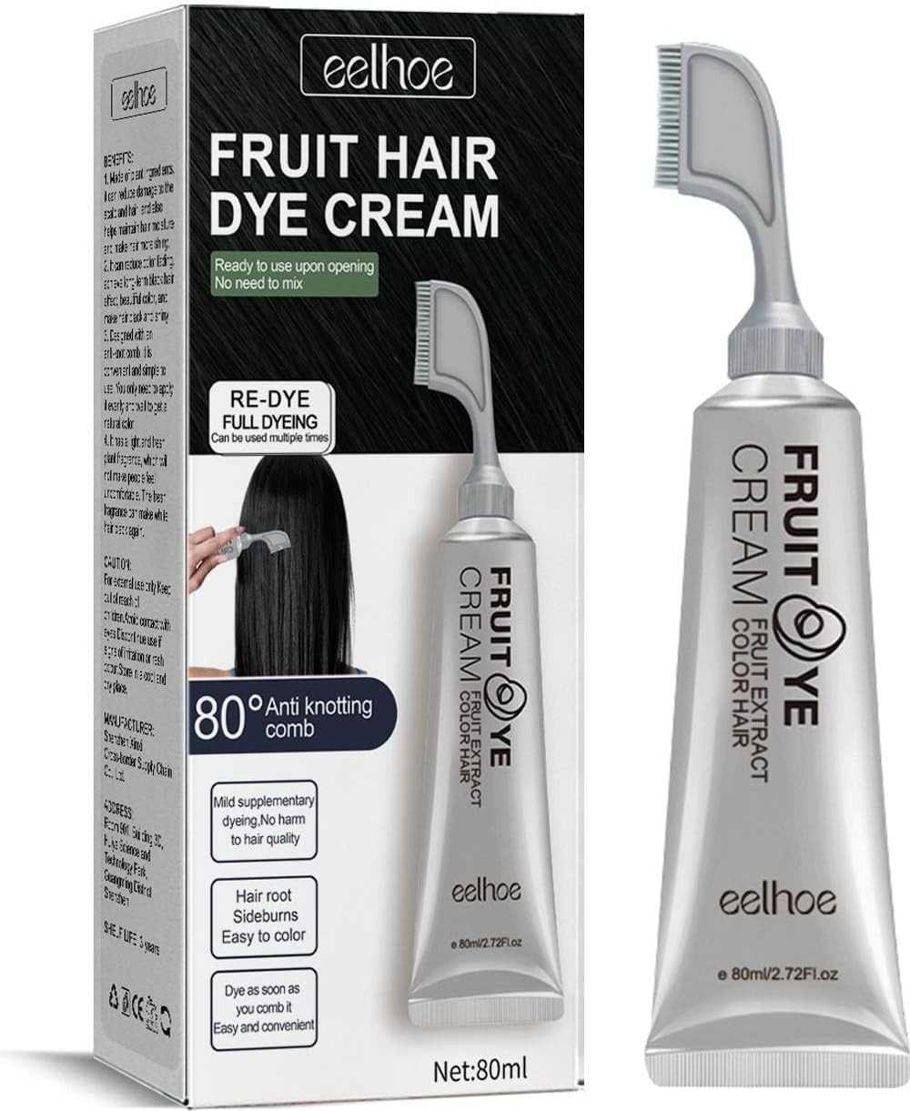 ZAMORA MART hair dye cream tube with vibrant purple color, showing the bright, creamy texture of the hair dye product.