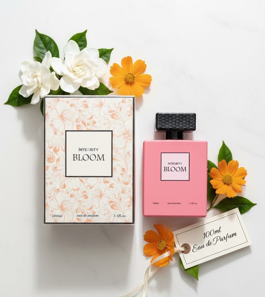 ZAMORA MART Bloom Parfum fragrance bottle with floral design and elegant packaging.