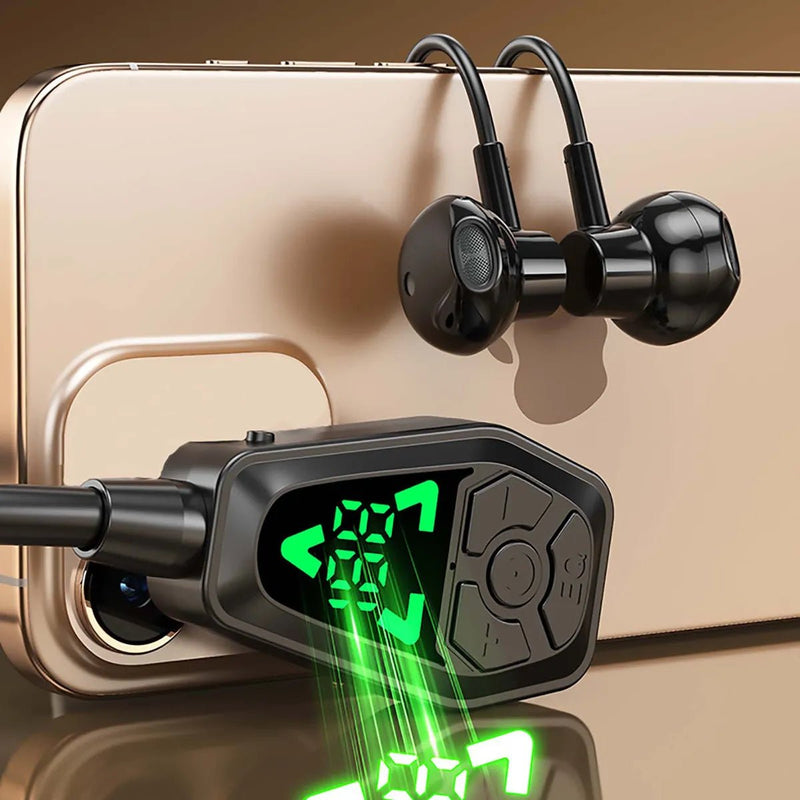 ZAMORA MART wireless earbuds with stereo sound, compact in-ear design, black color, and charging case.