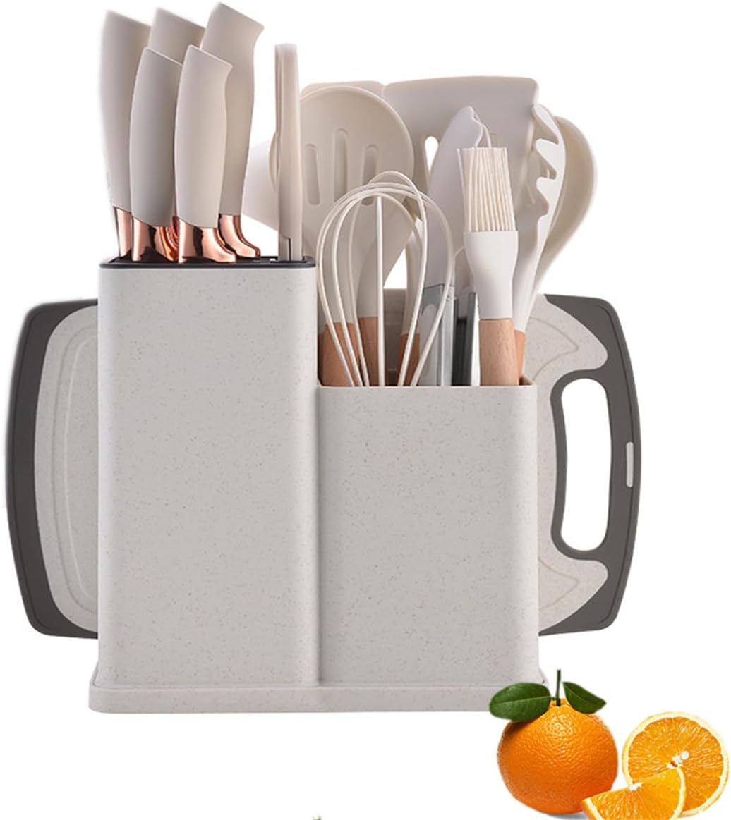 Zamora Mart kitchen set with pots, pans, and utensils arranged on a countertop for a modern cooking space.