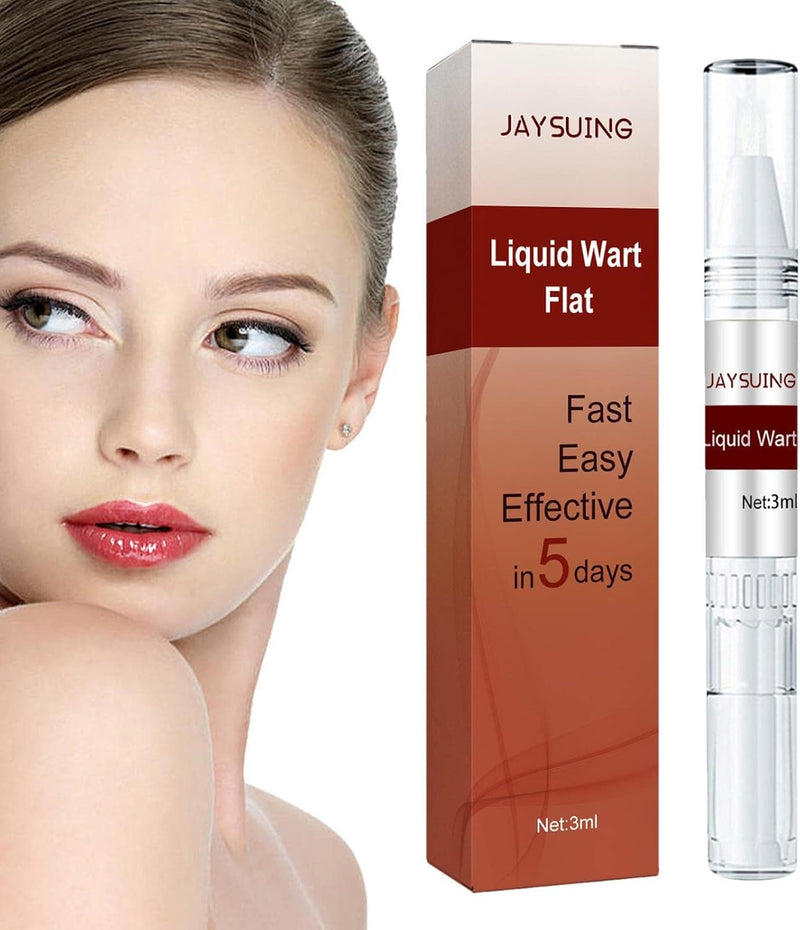 ZAMORA MART Liquid Wart Flat treatment in a small bottle, clear liquid for removing flat warts on skin.