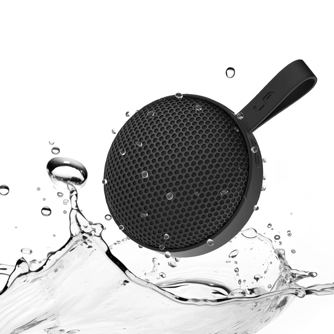 ZAMORA MART compact wireless Bluetooth speaker in black with rounded edges and control buttons on top.