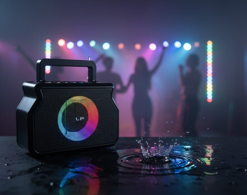 ZAMORA MART Sun Solar RGB Wireless Speaker showcasing a portable solar-powered Bluetooth speaker with colorful RGB lighting.