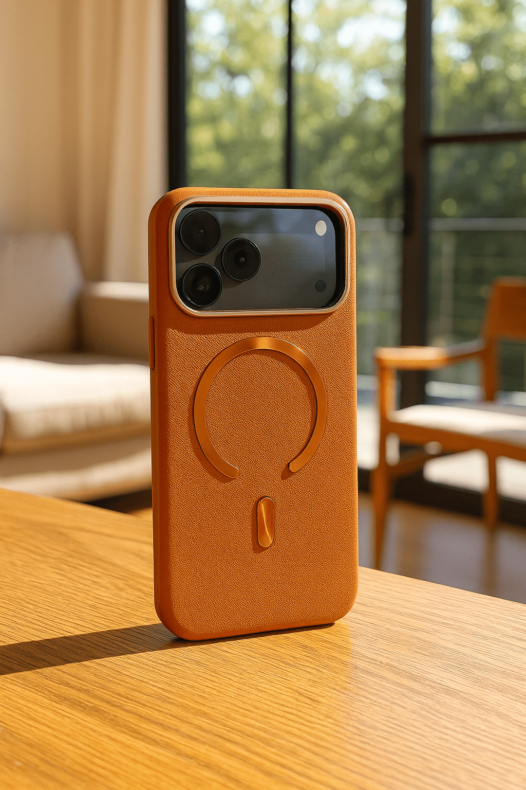 ZAMORA MART shockproof textured iPhone case with MagSafe compatibility, providing durable protection and a textured grip.