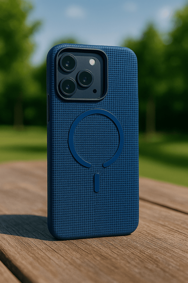 ZAMORA MART shockproof textured iPhone case with MagSafe compatibility, offering durable protection and a rugged design.
