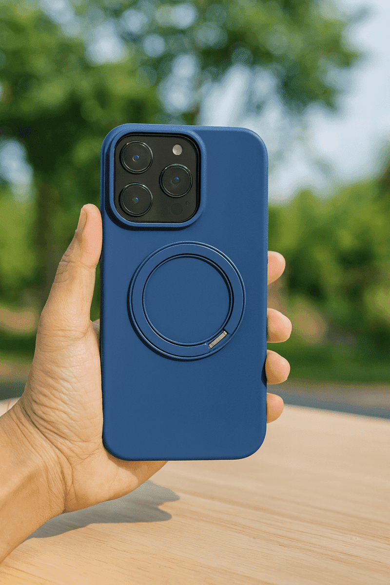 Silicone iPhone cover by ZAMORA MART with MagSafe compatibility, shockproof design, in a smooth silicone finish.