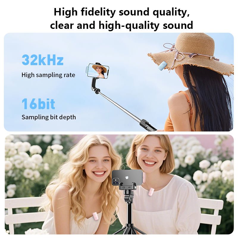 Mini wireless microphone by ZAMORA MART, compact and portable audio device with a sleek design and built-in microphone.