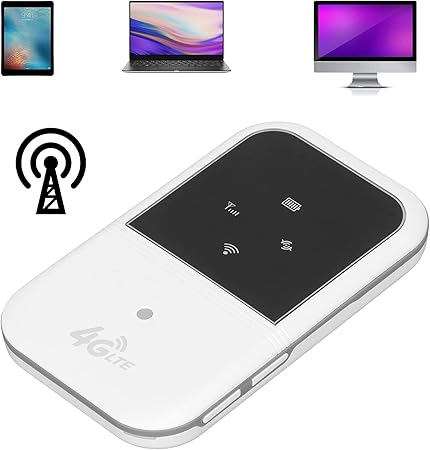 ZAMORA MART portable 4G/5G LTE mobile WiFi device showing display screen and antenna ports for mobile internet connectivity.