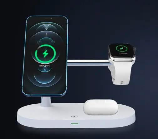 ZAMORA MART wireless charging dock with multifunctional design, compatible with smartphones and devices for convenient charging.