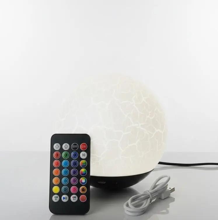 ZAMORA MART Moon Light Bluetooth Speaker Lamp showing a glowing moon-shaped lamp with built-in speaker for music playback