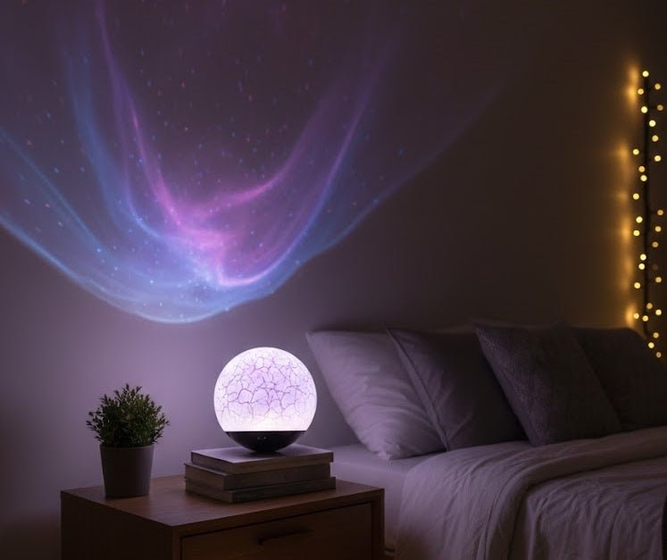ZAMORA MART Moon Light Bluetooth Speaker Lamp with glowing moon design and built-in speaker for music and ambient lighting.