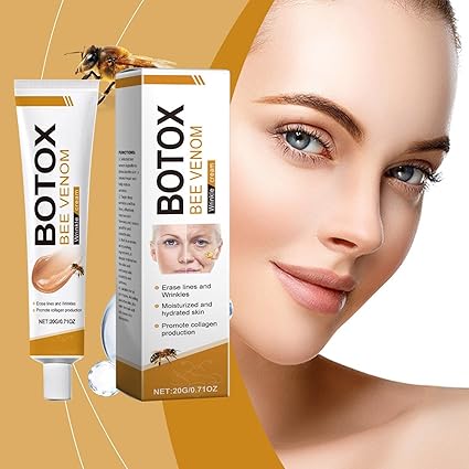 Botox cream by ZAMORA MART featuring bee venom for reducing wrinkles and smoothing skin.