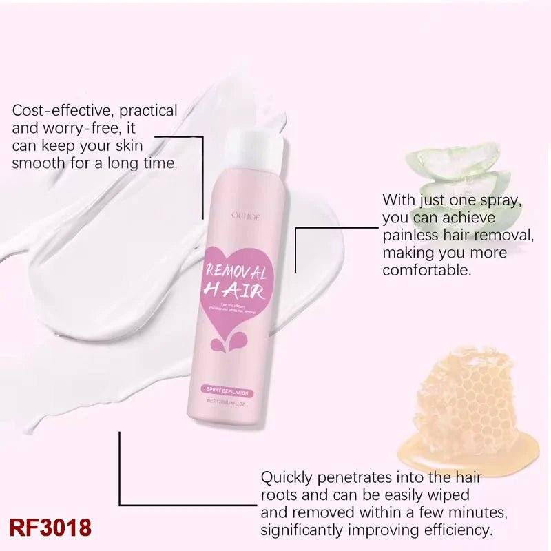 ZAMORA MART hair removal spray bottle with spray nozzle, designed for easy hair removal on skin.