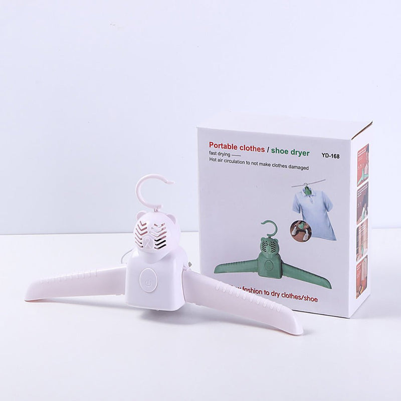 ZAMORA MART portable shoe dryer and clothes dryer, compact device with air vents for quick drying of shoes and garments.
